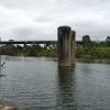 Decommissioned railway bridge, Liverpool where Janny Ely & family swam as kids